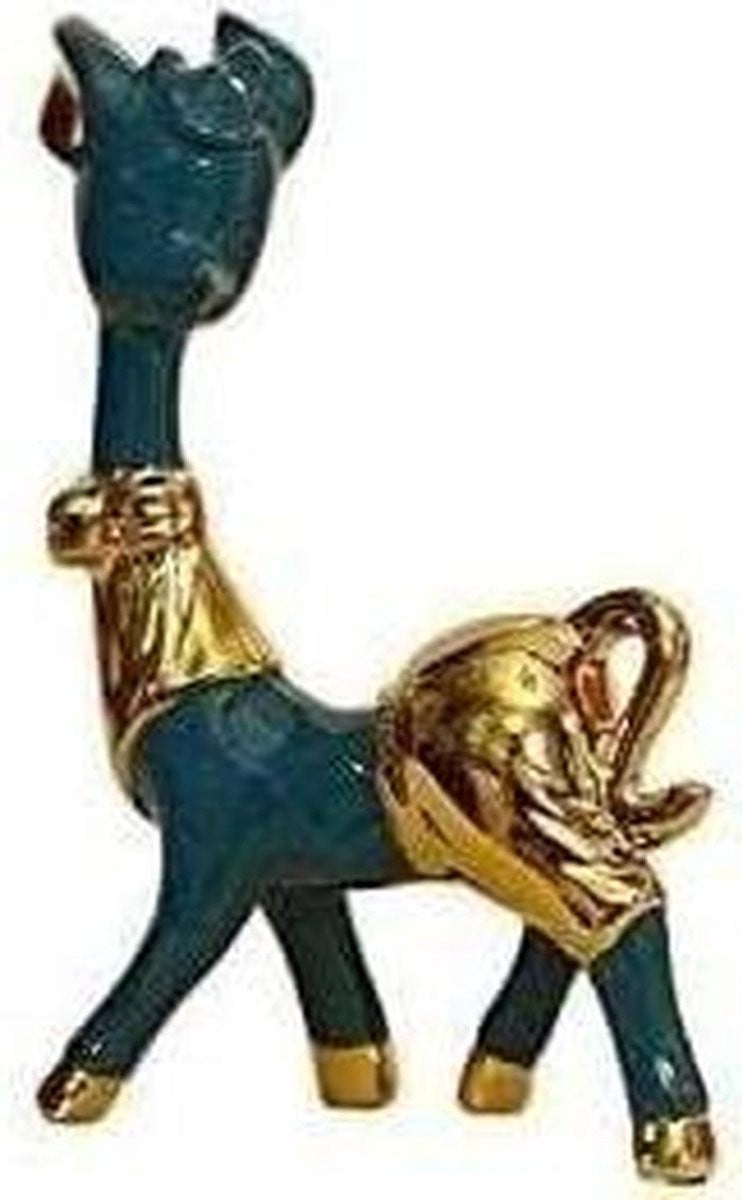Keramisch gouden standbeeld - Abstracte handgemaakte decoratie voor op tafel - Goud