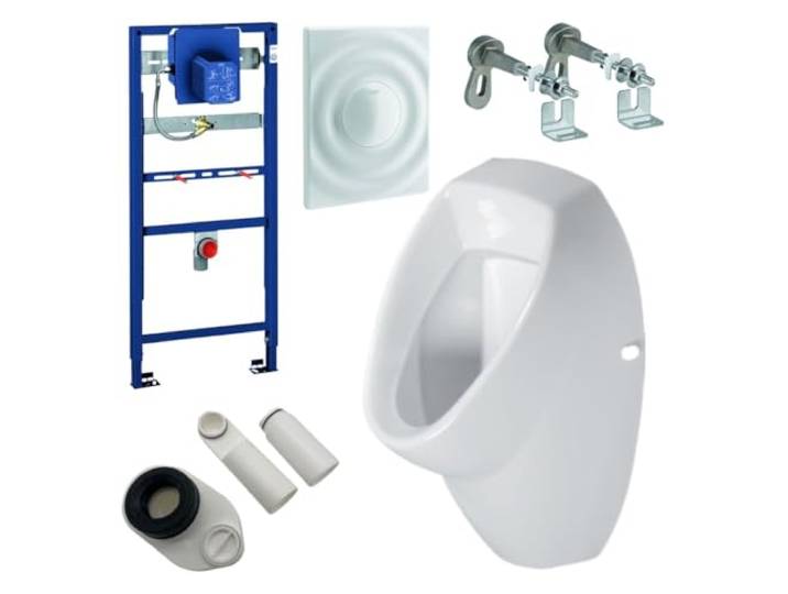 Rapid Sl Vorwandelement Urinal Pisuar Siphon Druckspüler Komplett-Set