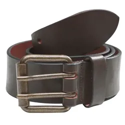 Doppeldorn-Ledergürtel "4007" - 85 - braun