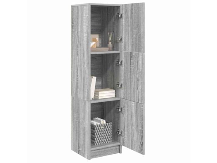 vidaXL Haut Armoire Gris Sonoma 31.5 x 32 x 122.5 cm Ce buffet moderne en gris Sonoma a trois étagères réglables idéales pour ranger les choses essentielles comme les assiettes\,