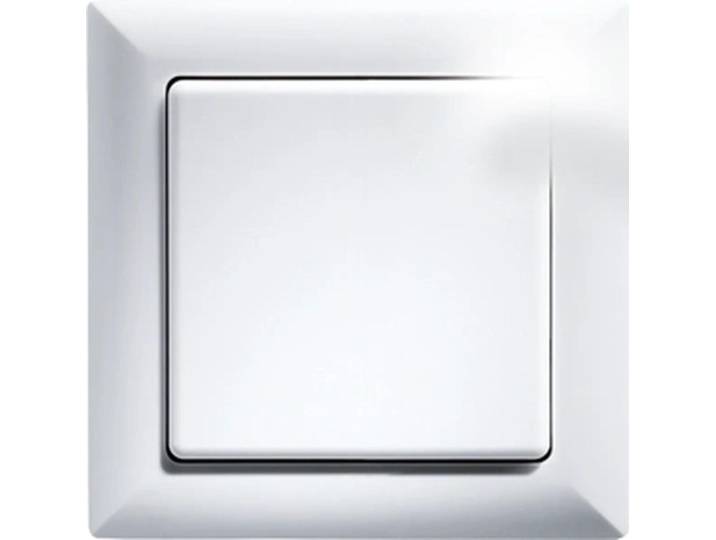 Bouton-poussoir radio ELTAKO\, blanc pur brillant\, sans pile ni câble\, bascule\, double bascule\, 1 pièce.