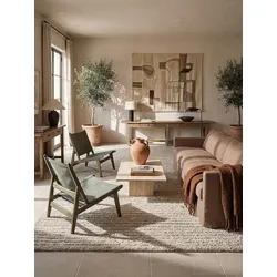 Shaggy-Teppich Pflegeleicht Beige 120x170 cm - ATRIO   Kadima Design