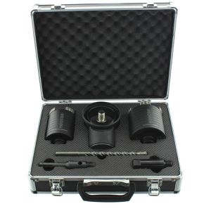 BTEC Bohrkrone Diamant Dosensenker, SDS+, M16, M18, Set, Ø 68 mm & 82 mm, Bohrtiefe 80 mm, für Mauerwerk und Beton