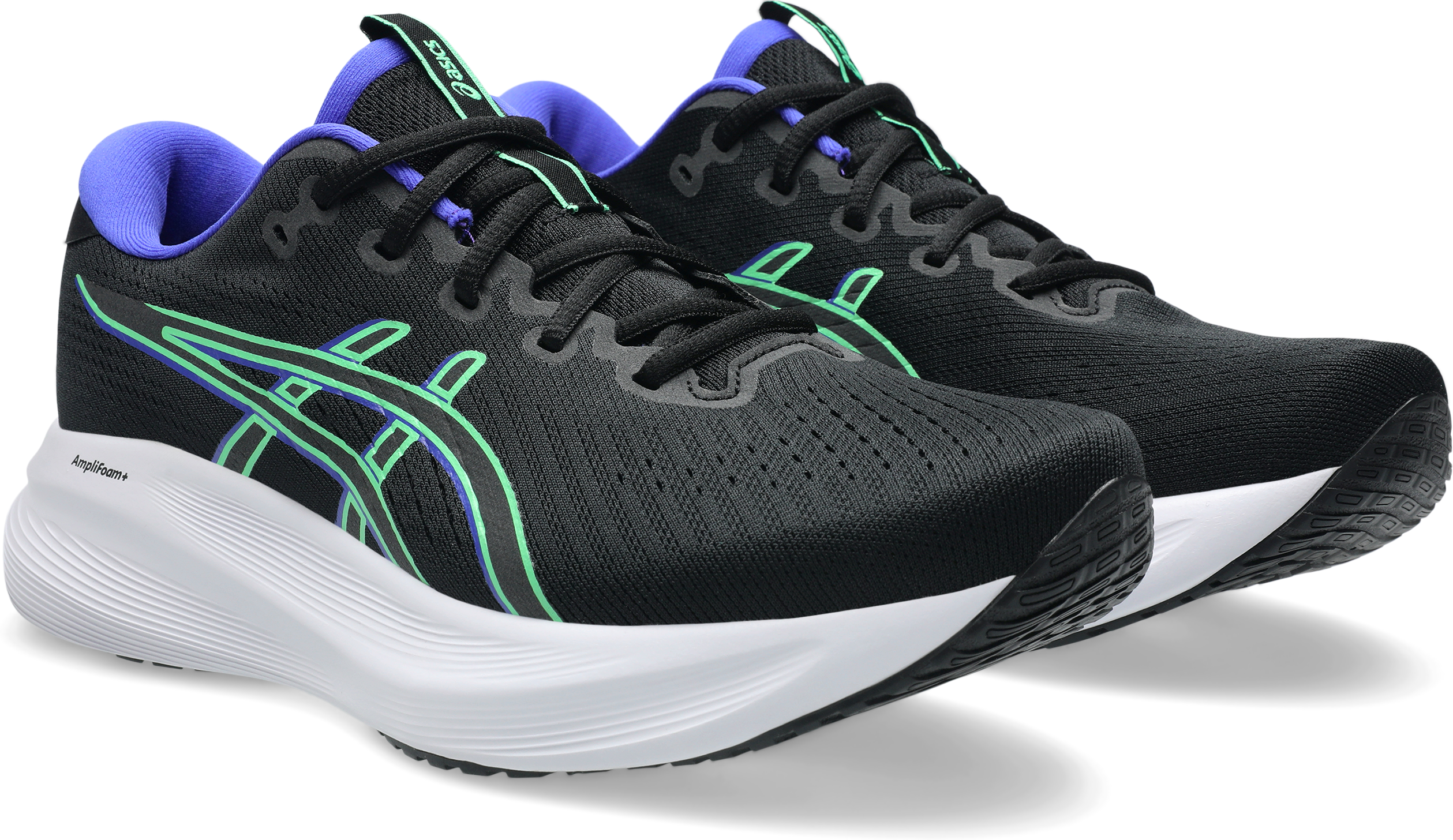 Laufschuh ASICS "GEL-EXCITE 11", Herren, Gr. 46, schwarz (schwarz, vital grün), Synthetik, Schuhe Laufschuh schwarz, vital grün 46
