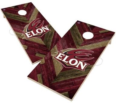 Skip's Garage Elon University Phoenix Cornhole Board Set