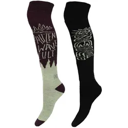 O'Neill, Unisex, Sportsocken, Ski-Kniestrümpfe Frozen Wave (43 - 47), Mehrfarbig, Grün, Beige