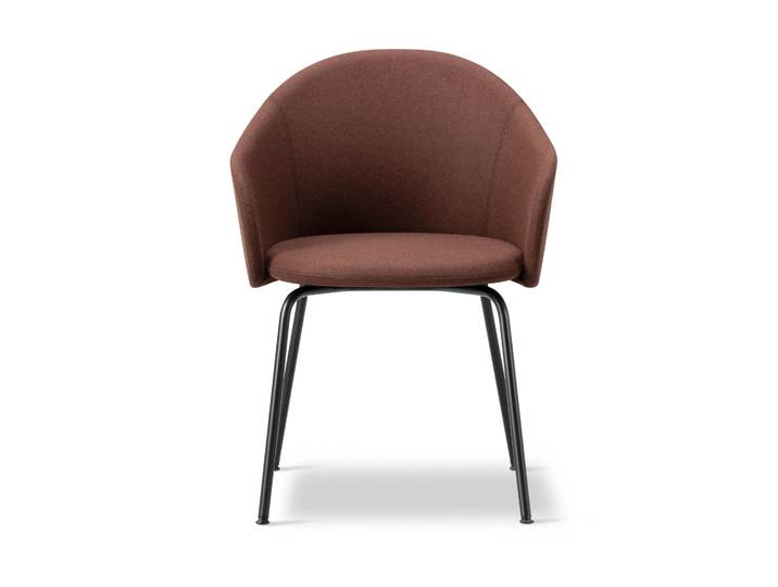 Fredericia Furniture Fauteuil Gomo Armchair à piètement tubulaire Blazer CUZ4D Dunalk-noir