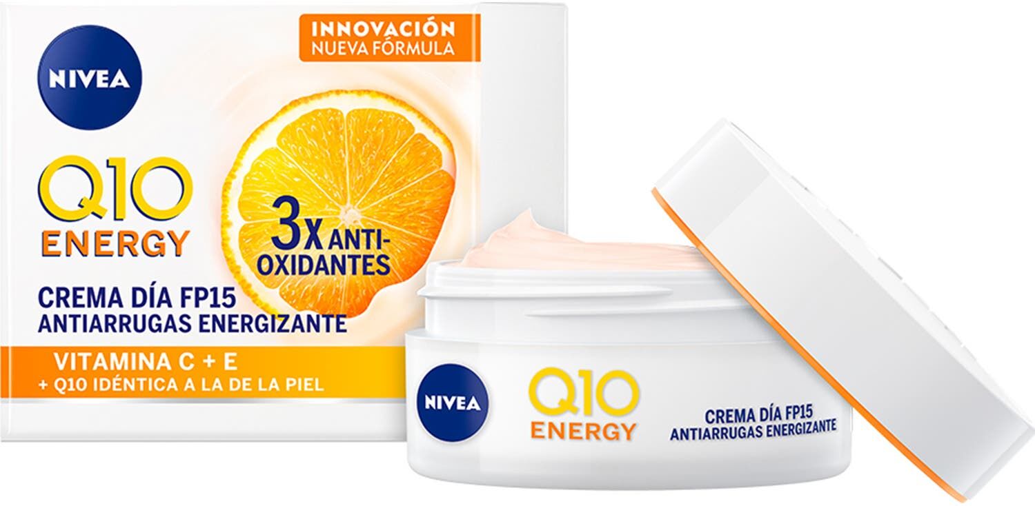 NIVEA Q10 Energy Crema Facial Día SPF15 Antiarrugas 50ml