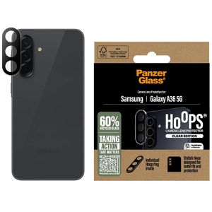 PanzerGlass Kamera-Schutz Hoops, schwarz, 1 Stück, aus Hartglas, Vollschutz-Abdeckung, für Samsung Galaxy A36 5G