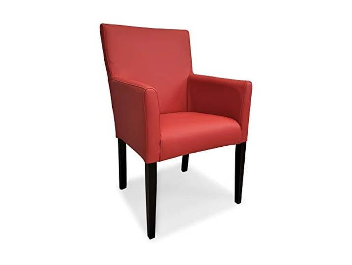 Quattro Meble Rote Ledersessel Echtleder Esszimmerstühle Kross Arm Extra rotes Leder Siegelstein Stühle Lederstühle Sessel mit Armlehnen Echt Leder Esszimmer Stuhl