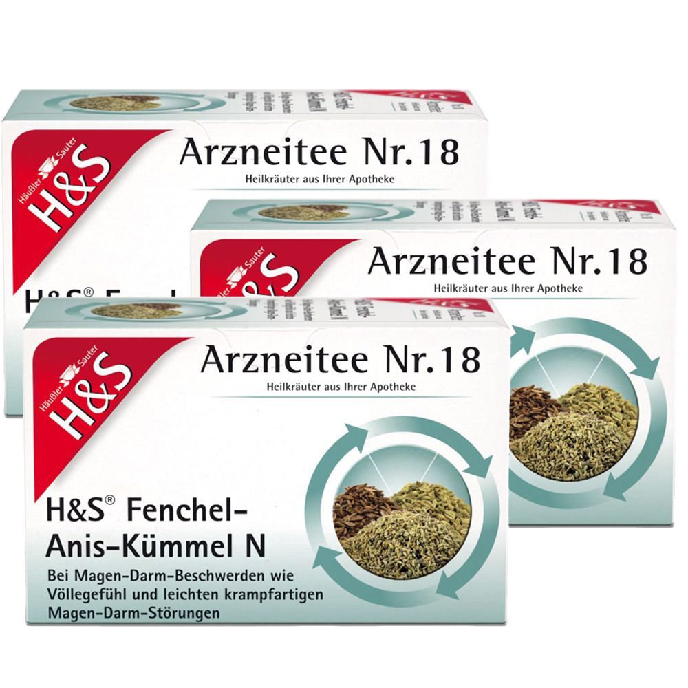 3x H&S Fenchel-Anis-Kümmel N Filterbeutel 3x20x2 g