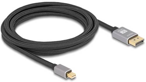 Delock DisplayPort / Mini-DisplayPort Anschlusskabel Mini DisplayPort Stecker, DisplayPort Stecker 3m Grau 81093 8K UHD