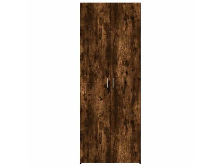 KTHLBRH Anrichte Eiche Rauch 70 x 42,5 x 185 cm Ingenieurholz Türen und Fächer, einfache Reinigung, max. Belastung 100 kg, für Wohnzimmer und Schlafzimmer