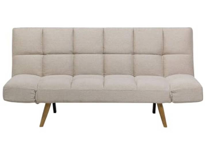 Beliani Schlafsofa in skandinavischem Stil klappbar Patchwork beige Ingaro