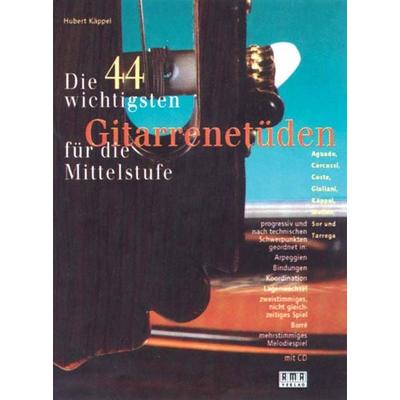 Die 44 wichtigsten Gitarrenetüden für die Mittelstufe -