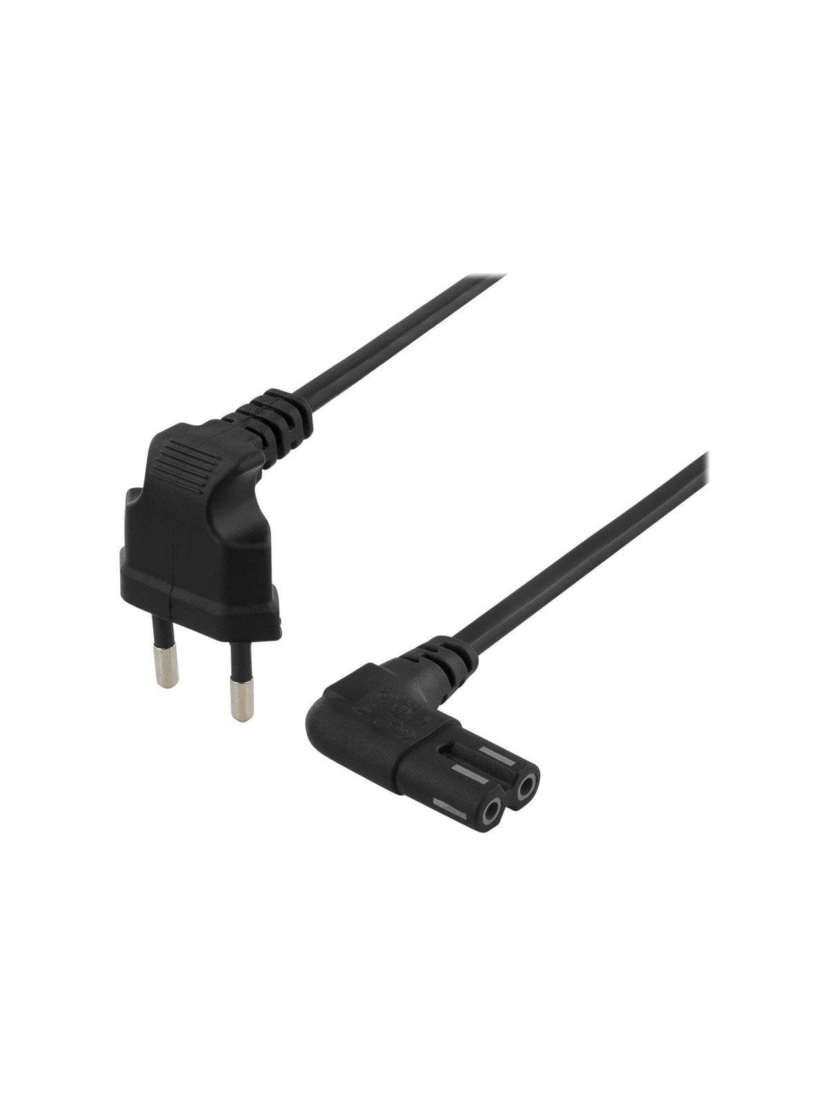 Deltaco - power cable - Europlug to power IEC 60320 C7 - 50 cm