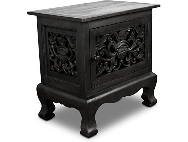 livasia Asiatischer Nachtschrank aus Massivholz, kl. Anrichte, Schränkchen (Nr.14)
