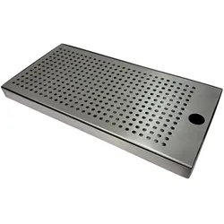 BieTal® Theken Tropfschale Tropfblech Tropfkasten Edelstahl 30x15x2cm - 2-teilig