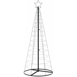 vidaXL, LED Weihnachtsdeko, Weihnachtsbaum Kegelform 200 LEDs Mehrfarbig 182 cm