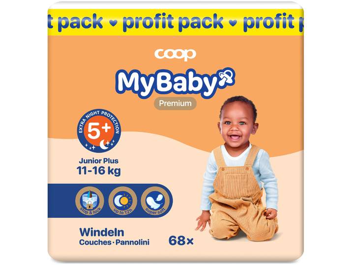 MyBaby My Baby 5+ Junior Plus 11-16 kg Profit Pack 68 Stück