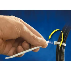 KAB-TWIST 358-N - Kabelbinder, abreißbar, 358 mm, natur, 50er-Pack