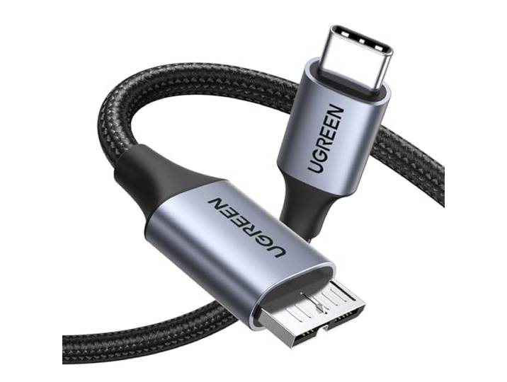 UGREEN USB‑C naar Micro‑B kabel 10 Gbps, USB 3.1 Gen 2, nylon gevlochten