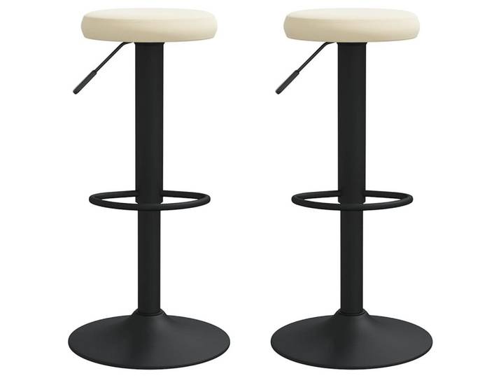 vidaXL Barhocker Barhocker 2 Stk. Creme Samt (2 St)