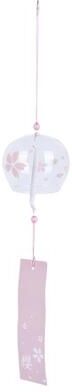 Inspire Select Japanese Sakura Glass Wind Chime Handmade Clear Wind Bell Hanging Decor For Home & Garden a