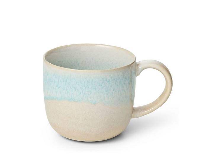 Econovo Tasse Handgefertigt, 6-tlg., Steingut, Große Keramiktasse 400ml Made in Portugal