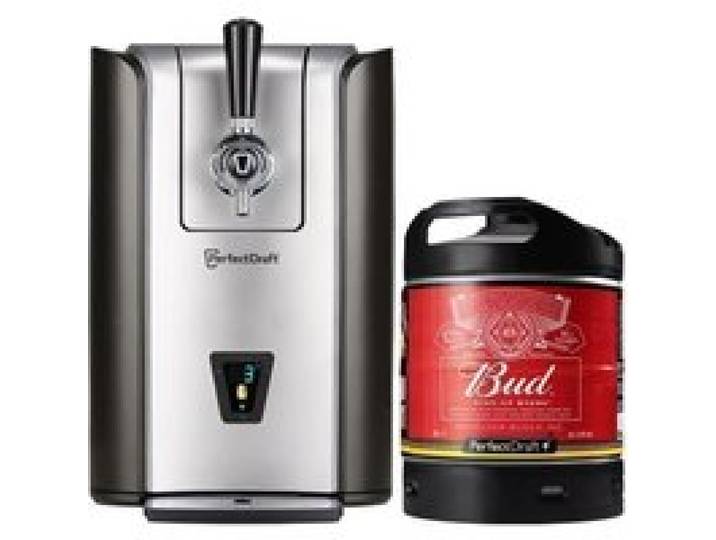 PerfectDraft Pro - Pack tireuse à bière + 1 fût 6L Bud (consigne 5€ incl.) - Idée cadeau