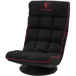 GAMING BODENSTUHL Schwarz-Rot Stoffbezug 360° drehbar & verstellbar