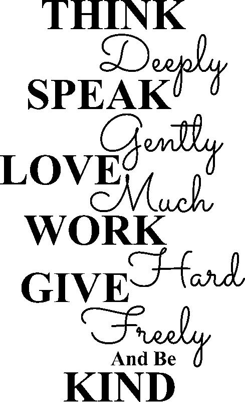 Ambiance-sticker Sticker Think, speak, love, work, give and be kind