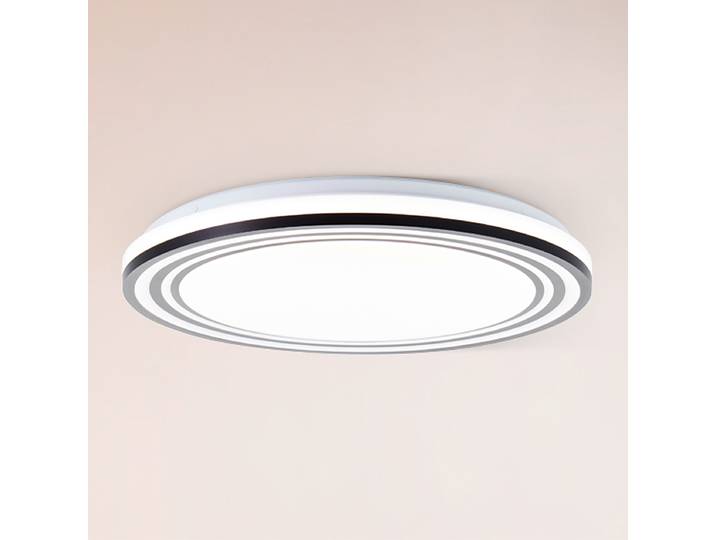 Plafonnier LED Ø 49cm Noir Fer verni Matière ABS plastique LED Module LED