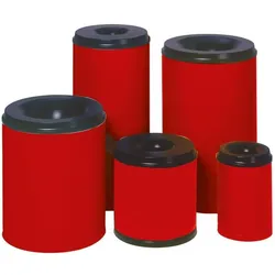 VAR Papierkorb 30 l rot selbstlöschend, Abfalleimer, Rot