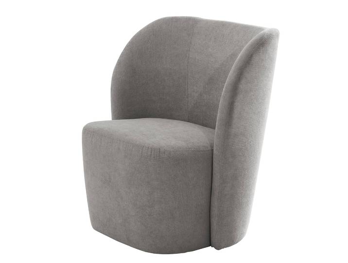 Fauteuil Nadolo Gris/Gris lumineux Microfibre Sole 75 x 78 x 49cm