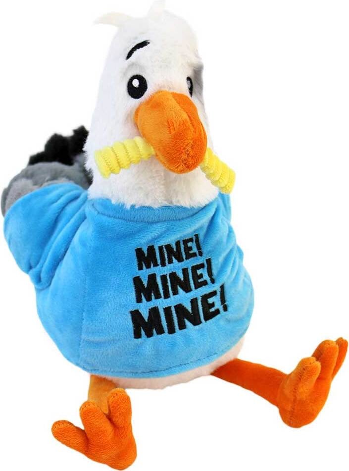 BEMIRO Meeuw knuffeldier met T-shirt MINE! blauw, 32 cm
