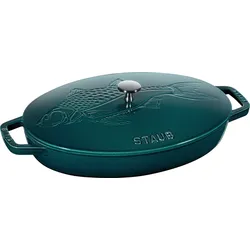 Staub Fischbräter 2,8 l oval meerblau