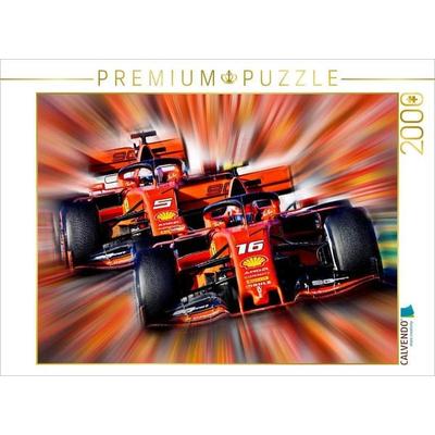 CALVENDO Puzzle Forza Ferrari - die 'Roten' sind Italiens große Leidenschaft | 2000 Teile Lege-Größe 90x67cm Foto-Puzzle für glückliche Stunden