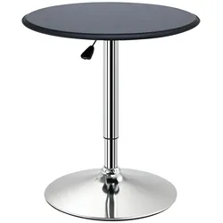 HOMCOM - Bartisch - 63L x 63B x 67-93H cm - schwarz