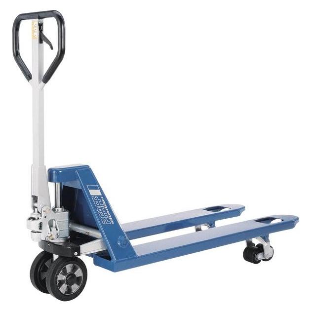 Pfaff Gabelhubwagen Gabel-L. 1150 mm Trgf. 2500 kg Stahl himmelblau, RAL 5015 Vollgummi/PUR (N21225461X)