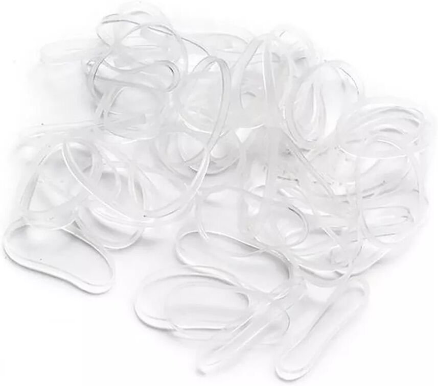 Trisa Haarschmuck - Midi-Haargummi, Mini-Haargummi, 60 Stück, Transparent