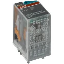 ABB CR-M024DC4SS42V Interface-Relais komplett, Sockel, Funktionsmod., Halter, 4We, 24VDC, 250V/6A A1-A2=24VDC, 250V/6A 1SVR405613R1010  - 10 Stück