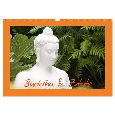 Buddha & Zitate (Wandkalender 2027 DIN A3 quer), CALVENDO Monatskalender