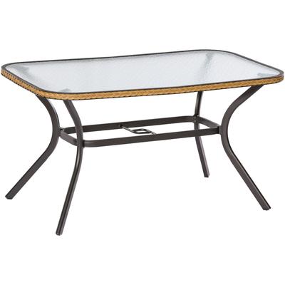 Gartentisch MERXX "Ravenna", grau (natur, anthrazit), B:85cm H:80cm T:150cm, Tische, Gartentisch, 85x150 cm