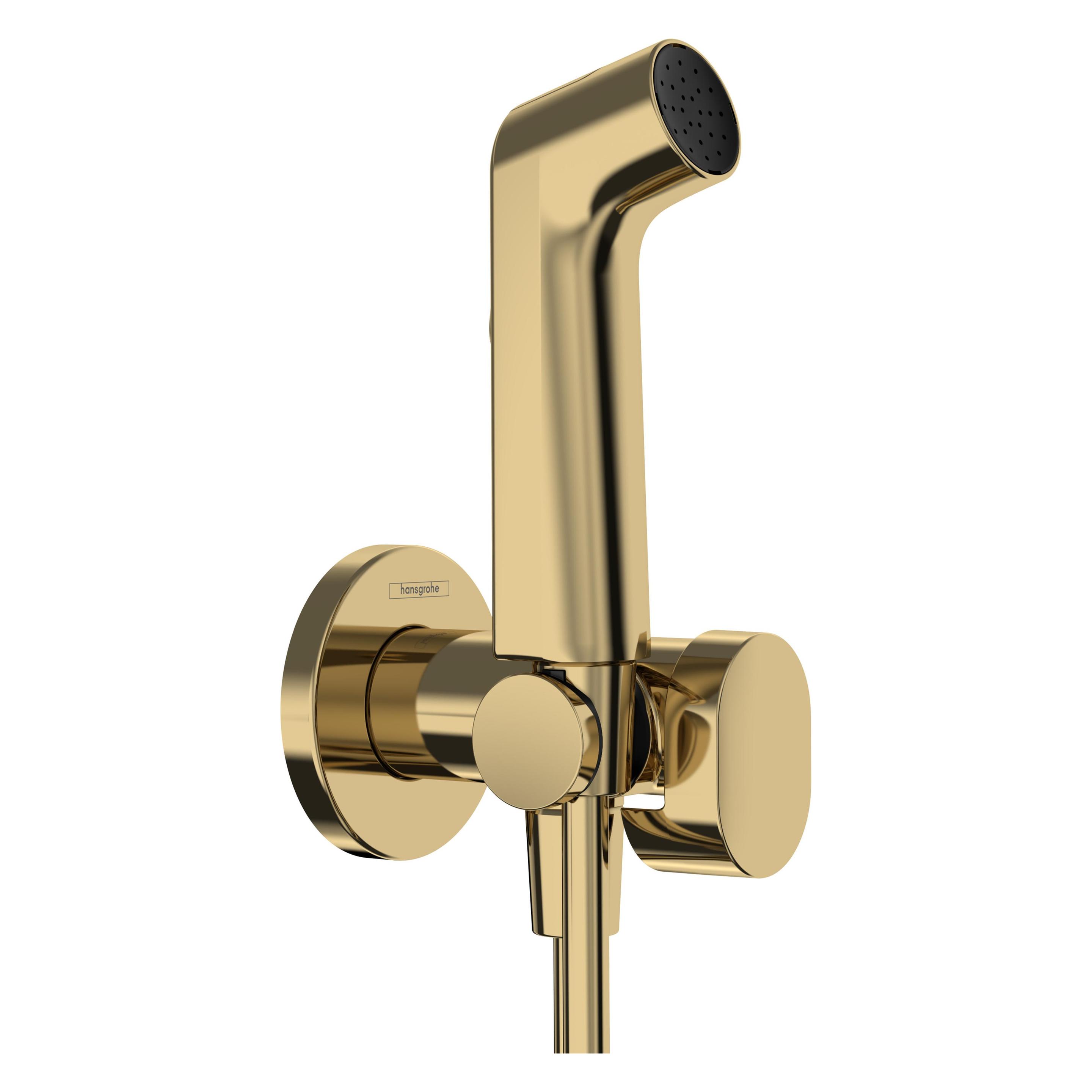 hansgrohe Bidette Douchette à main 1jet S EcoSmart pour eau chaude avec support de douche et flexibles de (29232990)