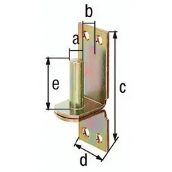 GAH Alberts Kloben DI auf Platte 10x10mm galv.gelb verz - 311155