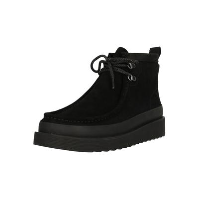 Stiefelette CLARKS "Wallabee FTR2 High", Herren, Gr. 44, schwarz, Synthetik, Schuhe Stiefelette, mit Contour-Cushion-Fußbett