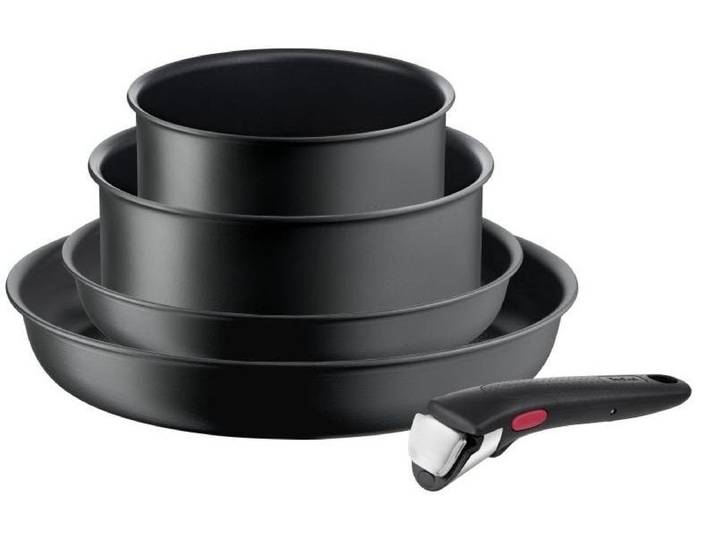 Kochtopf TEFAL Topfset Ingenio Ultimate Set , schwarz, Ø:28cm, Töpfe, Kochtopf