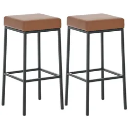2er Set Barhocker Montreal 80 Kunstleder schwarz