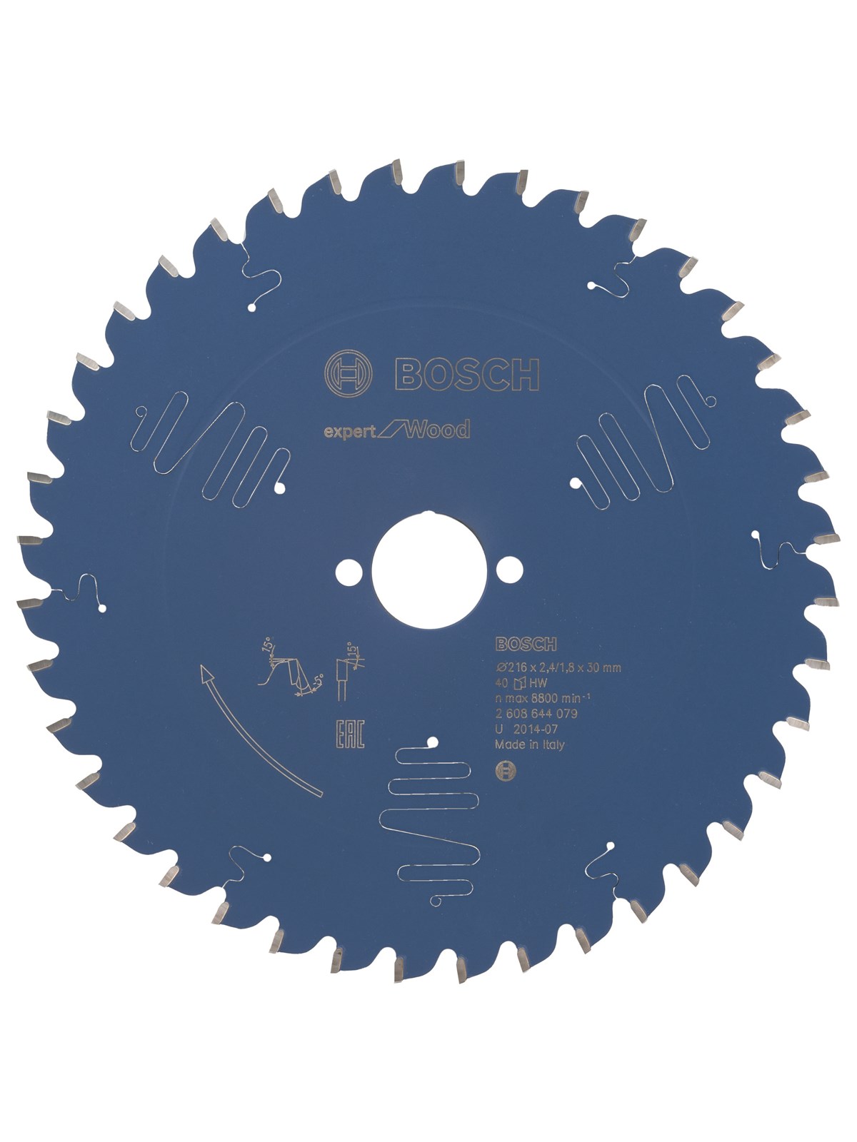 Bosch RUNDSAVKL 216x30x2.4MM 40T EXP WOOD